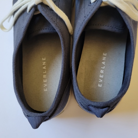 Everlane Forever Sneakers Blue & Cream Lace-Up Unisex Women US 9/Men US 7 - Picture 6 of 10
